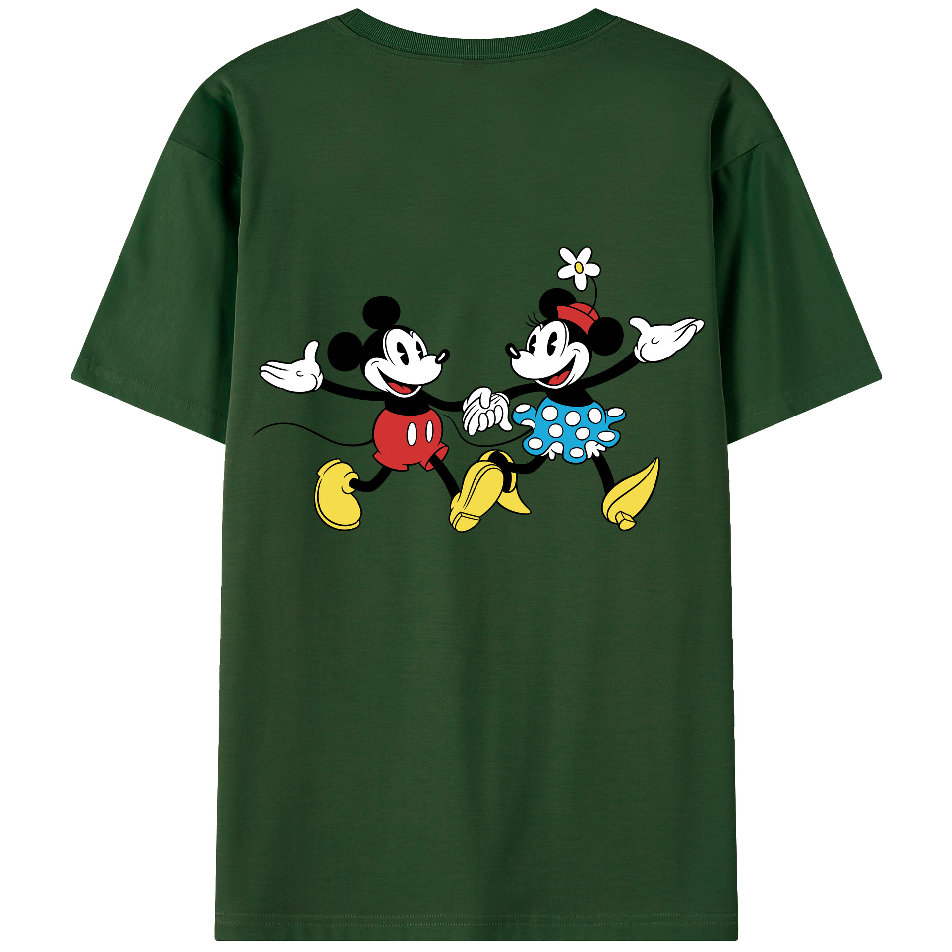（画像用） ミッキーマウス Mickey Mouse 綿100％半袖Tシャツ（背面プリント）